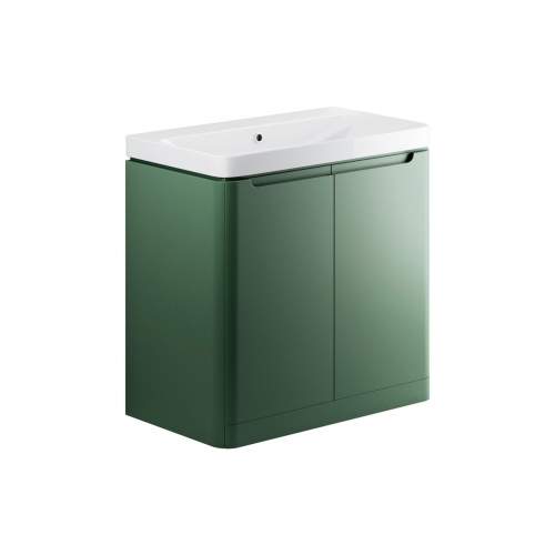 Freedom 805mm 2 Door Floor Standing Basin Unit - Matt Sage Green