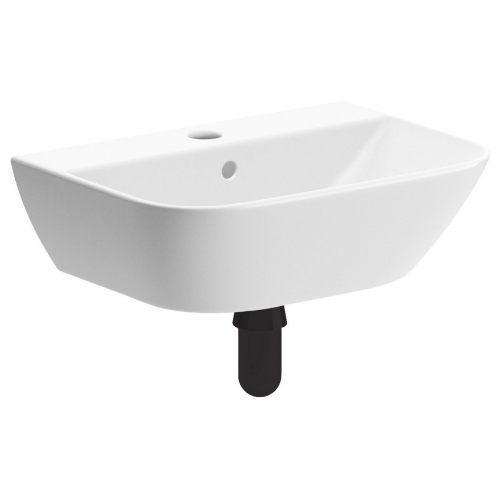 Series3 450x320mm 1TH Cloakroom Basin & Black Bottle Trap
