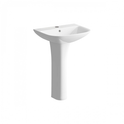Series3 560x450mm 1TH Basin & Full Pedestal (Boxed)