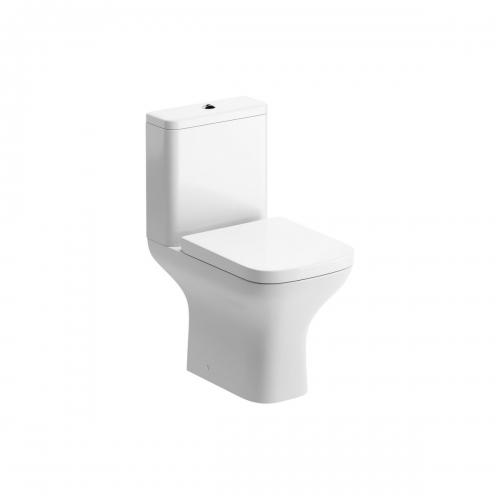 Series3 Rimless Short Projection Close Coupled Open Back WC & Wrapover Soft Close Seat