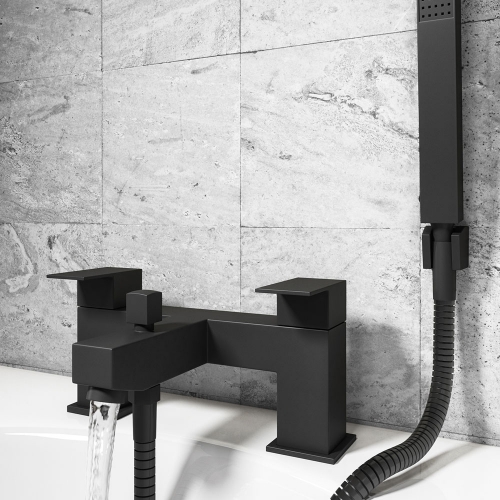 Douglas Black Bath Shower Mixer with Shower - By Voda Design