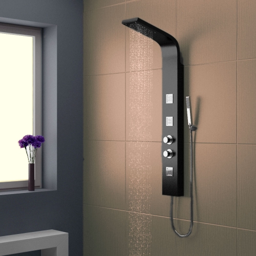 Deluxe Black Dream Shower Panel