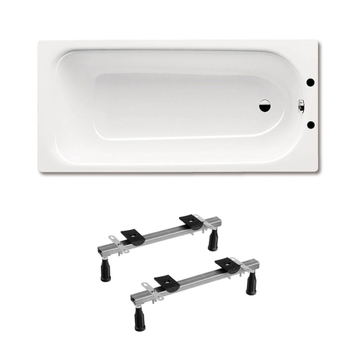 Kaldewei Eurowa 312 Steel Bath - 2 Tap Holes Inc Leg Set