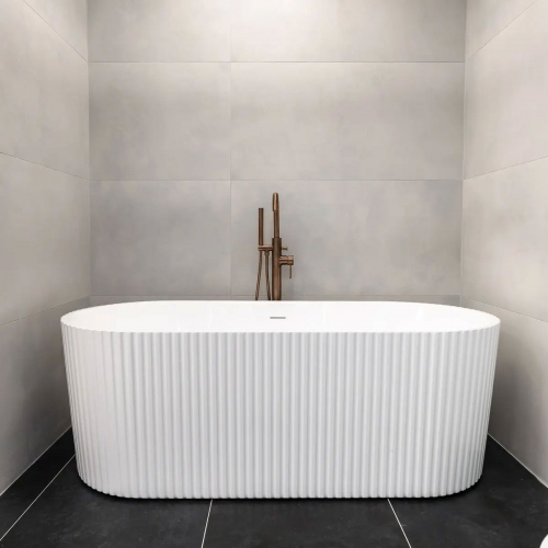 Fluted Modern Freestanding Bath 1700 x 750mm