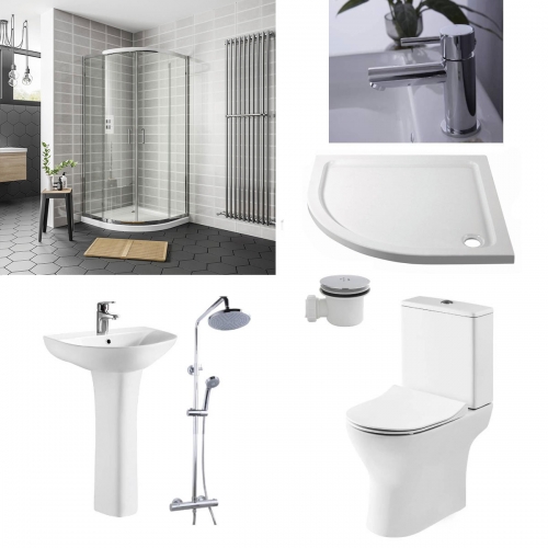 Complete 900mm Quadrant En-Suite Pack - VODASUITE10