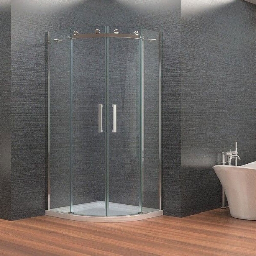 Frameless Quadrant Enclosure With Sliding Doors  - Kaso 8 by Voda Design (8mm Thick)