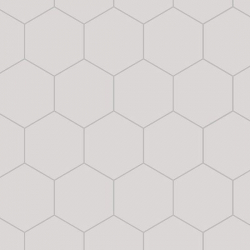 Fibo Urban - 2.4m x 0.6m Wall Panel - White Silk (Hexagonal) - Single