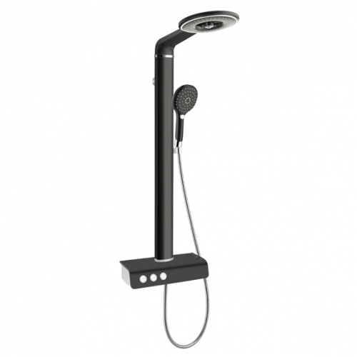 Black Thermostatic Complete Shower - Space by Voda Design