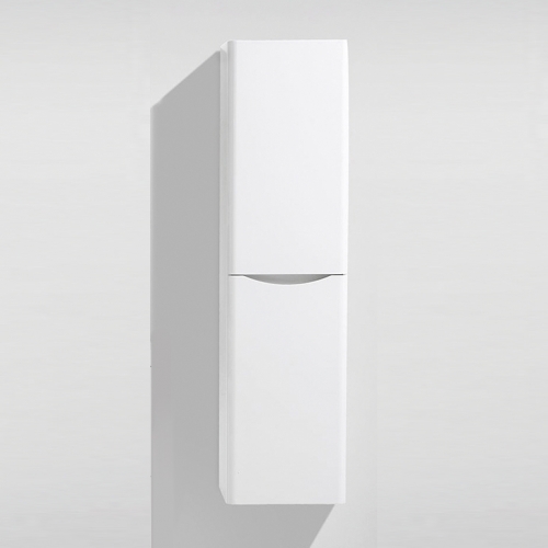 White Gloss 400mm Wall Hung Storage Unit - Maddox By Voda Design