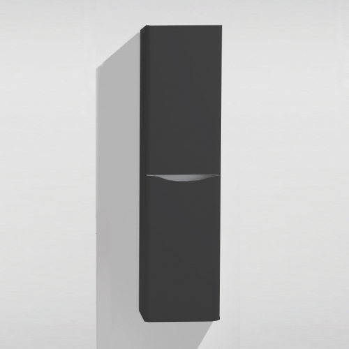 Grey Matt 400mm Wall Hung Storage Unit - Maddox By Voda Design