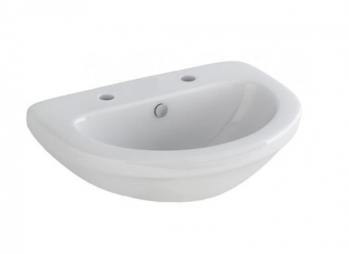 2 Tap Hole Wall Hung Basin & Bracket - 360mm - Essentials By Voda Design