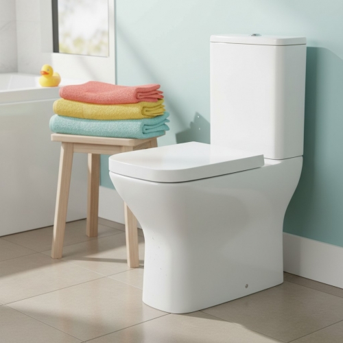 Aura Easy Plumb Close Coupled Toilet Cyclone Flush & Soft Close Seat
