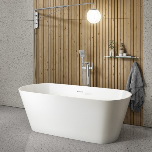 Freestanding Modern Double Ended Bath 1600mm - Duke By Voda Design