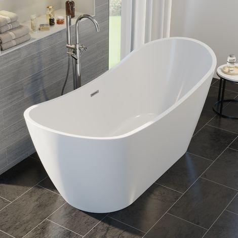 Freestanding Modern Double Ended Bath 1700mm - Rose By Voda Design