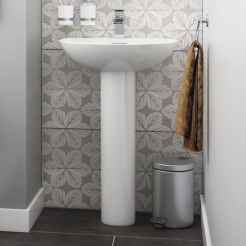 550mm 1 Tap Hole Basin & Pedestal - C20 By Voda Design