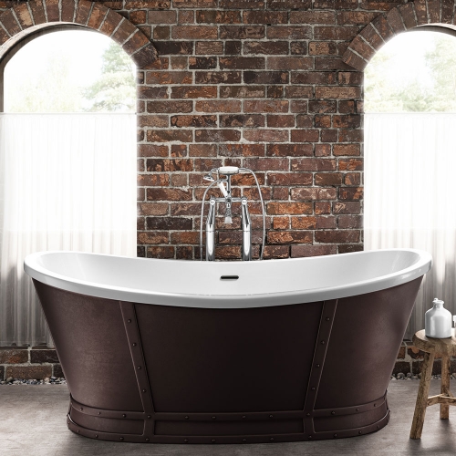 Metal Freestanding Bath 1750x800mm - Metal By Voda Design