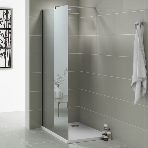 Mirror Finish Wetroom Panel - Kaso 8 Mirror by Voda Design (8mm Thick)