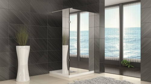 Mirror Finish Wetroom Panel - Kaso 8 Mirror by Voda Design (8mm Thick)