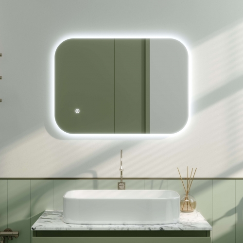 700 x 500mm Backlit LED Mirror with Demister Clear