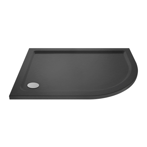 Slate Grey 1200x900mm RH Offset Quadrant Shower Tray - Jewel by Voda Design