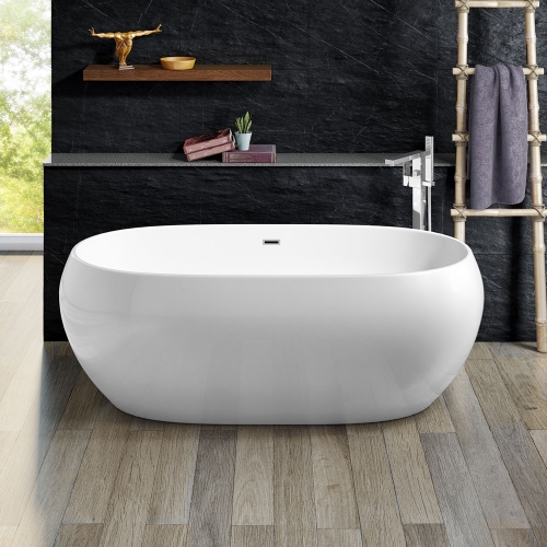 Freestanding Modern Double Ended Bath 1660mm - Olivia By Voda Design