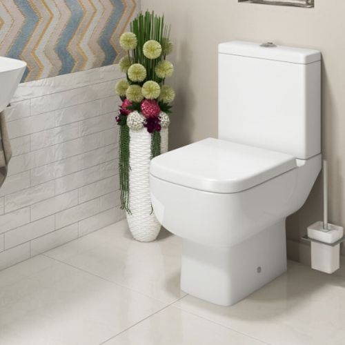 Voda Design Close Coupled WC Toilet & Soft Close Seat