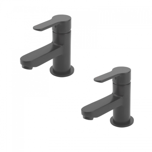 Pair Of Black Basin Taps 