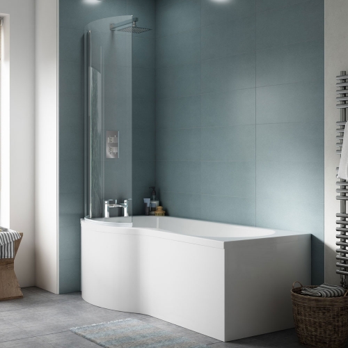 1700mm Right Hand P-Shaped Bath Bundle (Includes Bath, Screen & Front Panel) - PBATH1700RH
