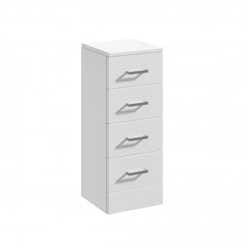 Blanco High Gloss White 300mm x 300mm 4 Drawer Unit