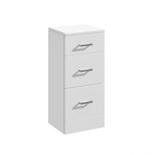 Blanco High Gloss White 350 x 300mm 3 Bathroom Drawer Unit