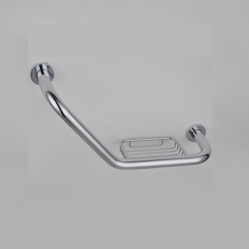 RAK Ceramics Harmony Angled Grab Rail with Integrated Soap Dish