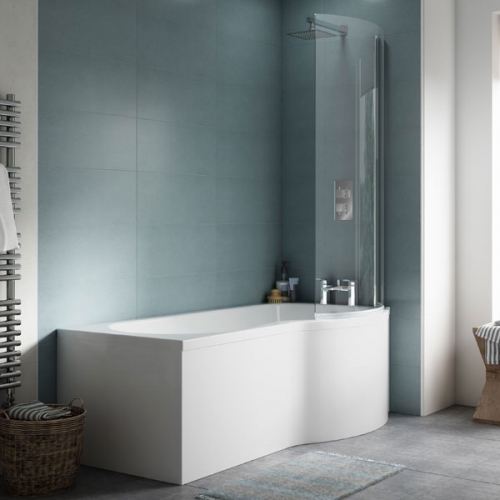 1700mm Right Hand P-Shaped Bath Bundle (Includes Bath, Screen & Front Panel) - PBATH1700RH