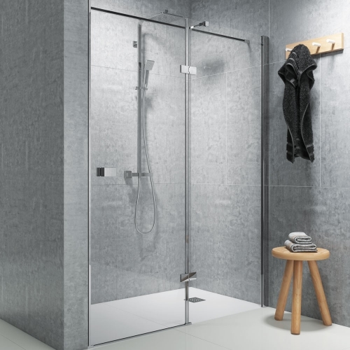 Hinged Shower Enclosure  - Left Hand -  Kaso 8 Star by Voda Design (8mm Thick)
