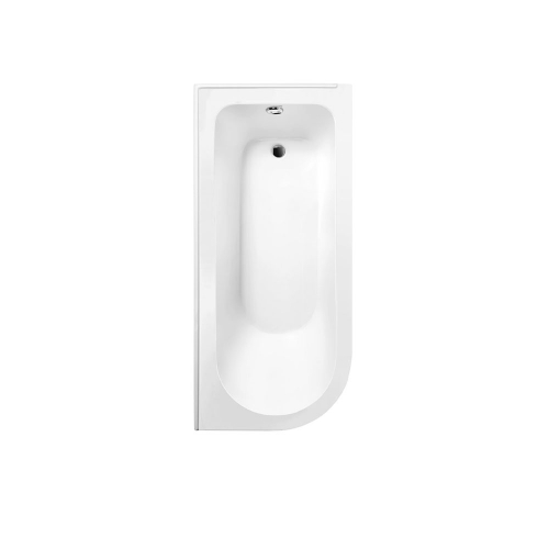 Right Hand 1685mm Traditional Back To Wall Shower Bath