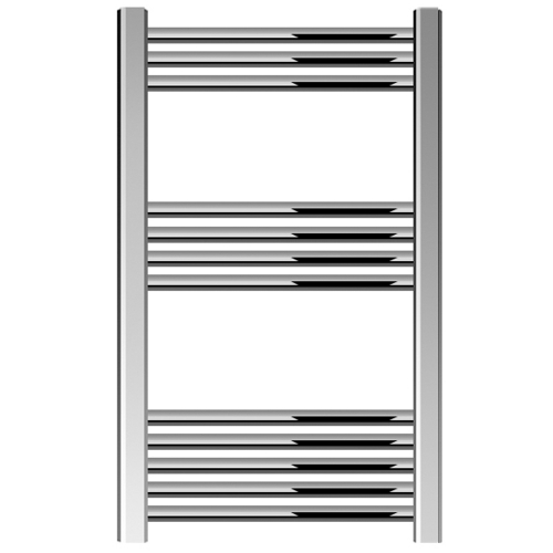 Warmbase LoCo Premier Straight 500 x 800mm Chrome Ladder Rail