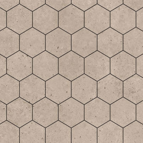 Fibo Urban - 2.4m x 0.6m Wall Panel - Rough Cement (Hexagonal) - Pack Of 2