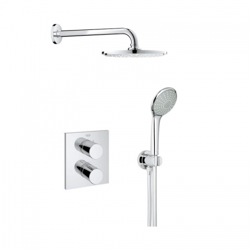 Grohtherm 3000 Mixer Shower with Rainshower Head - Cosmopolitan Perfect shower set 210