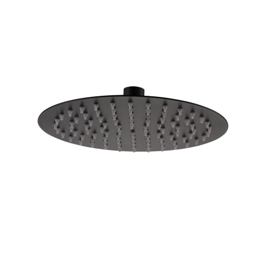 Black Slim Round Shower Head by Voda Design