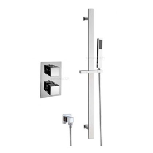 Square Adjustable Thermostatic Shower Set