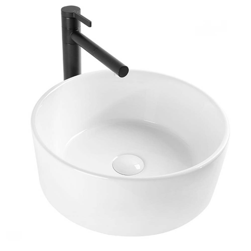 400mm White Countertop Basin - By Voda Design