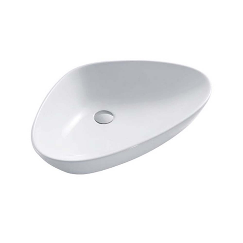 585mm White Countertop Basin - By Voda Design