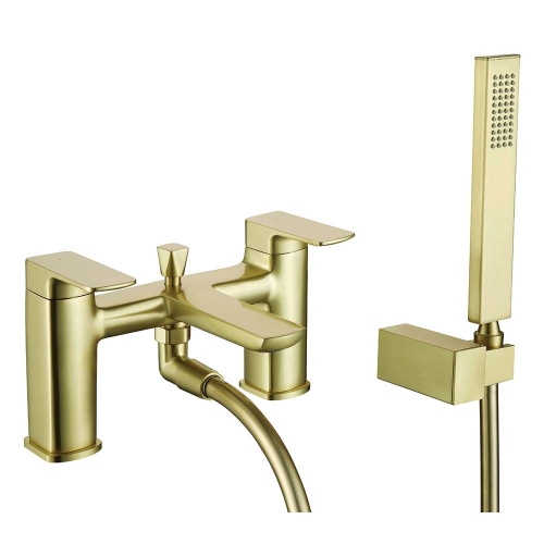 Brushed Brass Bath Shower Mixer - By Voda Design