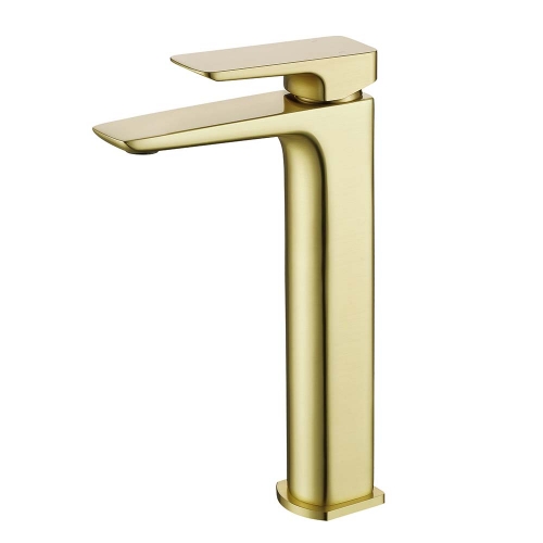 Brushed Brass Tall Basin Mixer - By Voda Design
