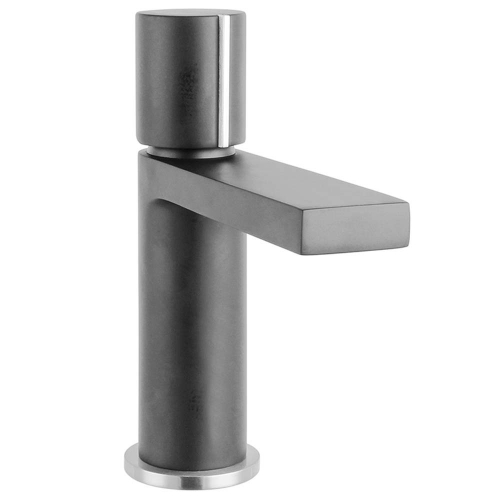 Metallic Grey Basin Mixer - By Voda Design