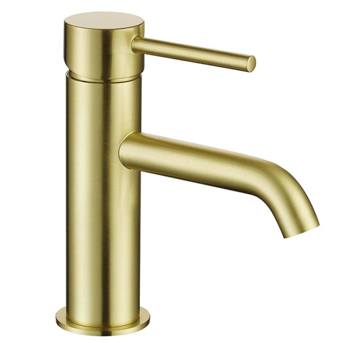 Brushed Brass Cold Start Mono Mixer - By Voda Design