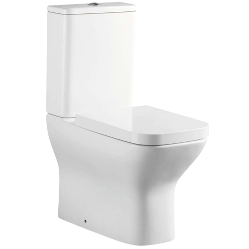 Fully Back To Wall Close Coupled Toilet With Cistern & Soft Close Seat - V10 By Voda Design 