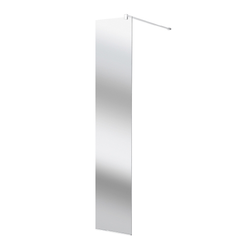 250mm Mirrored Wetroom Screen  - 8mm