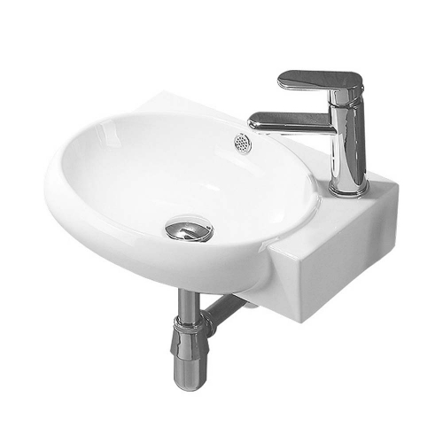 420mm Right Hand 1 Tap Hole Wall Hung Basin - By Voda Design