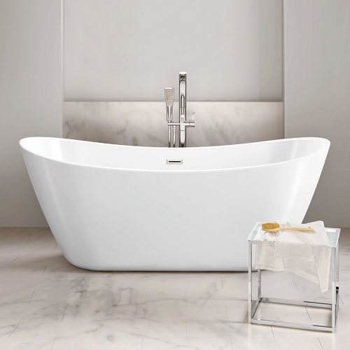 Freestanding Modern Double Ended Bath 1700mm - Rose By Voda Design