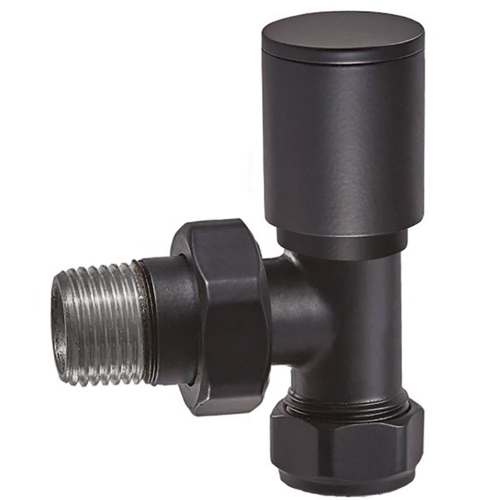 Matt Black Angled Radiator Valves